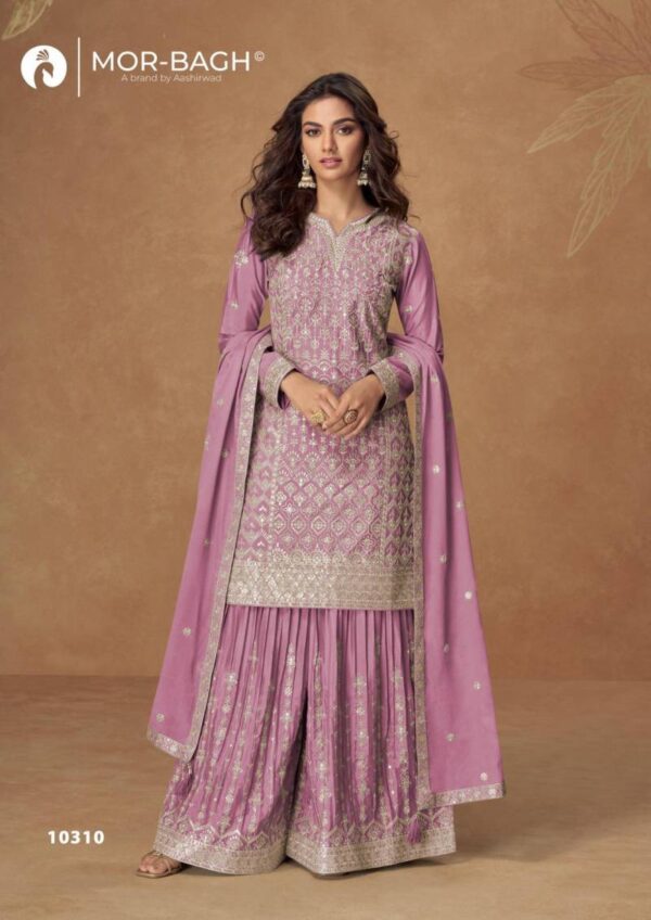 Aashirwad Mor Bagh Rushika Chinon Silk Salwar Kameez Wholesale Catalog Collection Exporter - Image 3