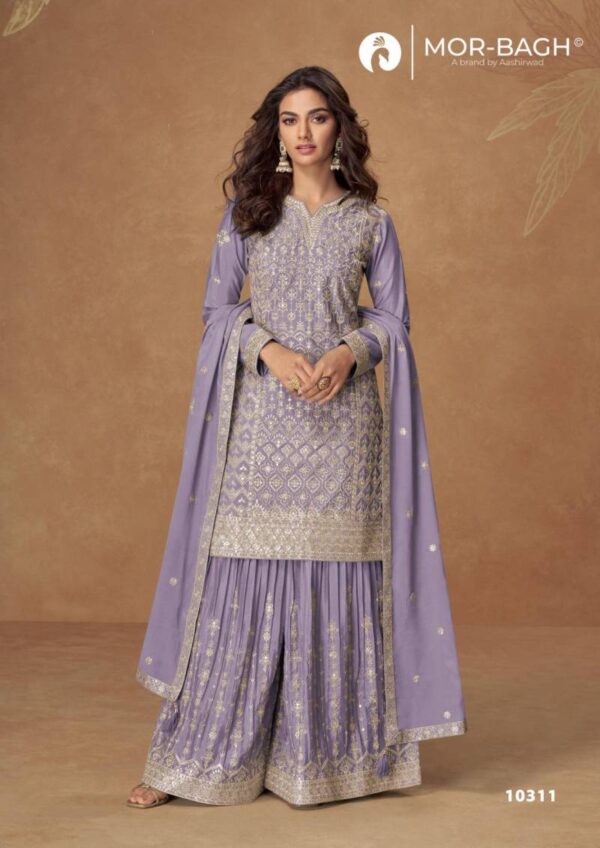 Aashirwad Mor Bagh Rushika Chinon Silk Salwar Kameez Wholesale Catalog Collection Exporter - Image 2