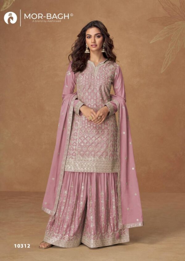 Aashirwad Mor Bagh Rushika Chinon Silk Salwar Kameez Wholesale Catalog Collection Exporter - Image 5