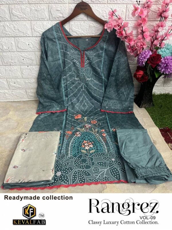 Keval Rangrez Vol 9 Ready Made Karachi Cotton Wholesale Catalog Collection Exporter - Image 3