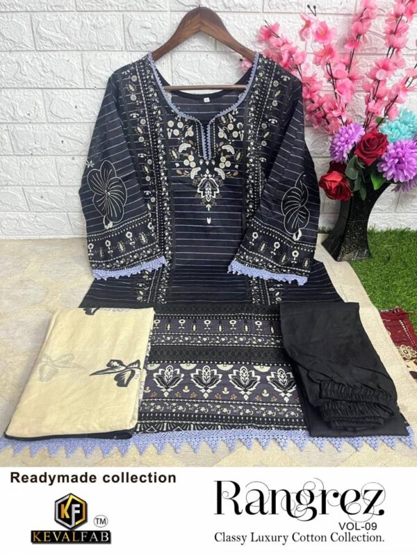Keval Rangrez Vol 9 Ready Made Karachi Cotton Wholesale Catalog Collection Exporter - Image 5
