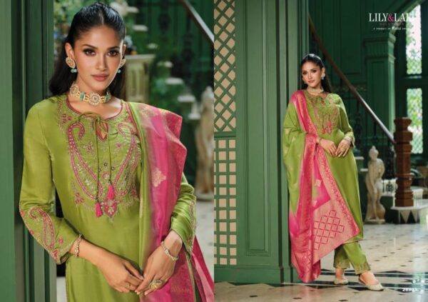 Lily And Lali Mahek E Vastra Viscose Kurti Bottom With Dupatta Wholesale Catalog Collection Supplier - Image 4