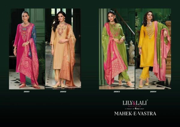 Lily And Lali Mahek E Vastra Viscose Kurti Bottom With Dupatta Wholesale Catalog Collection Supplier - Image 7