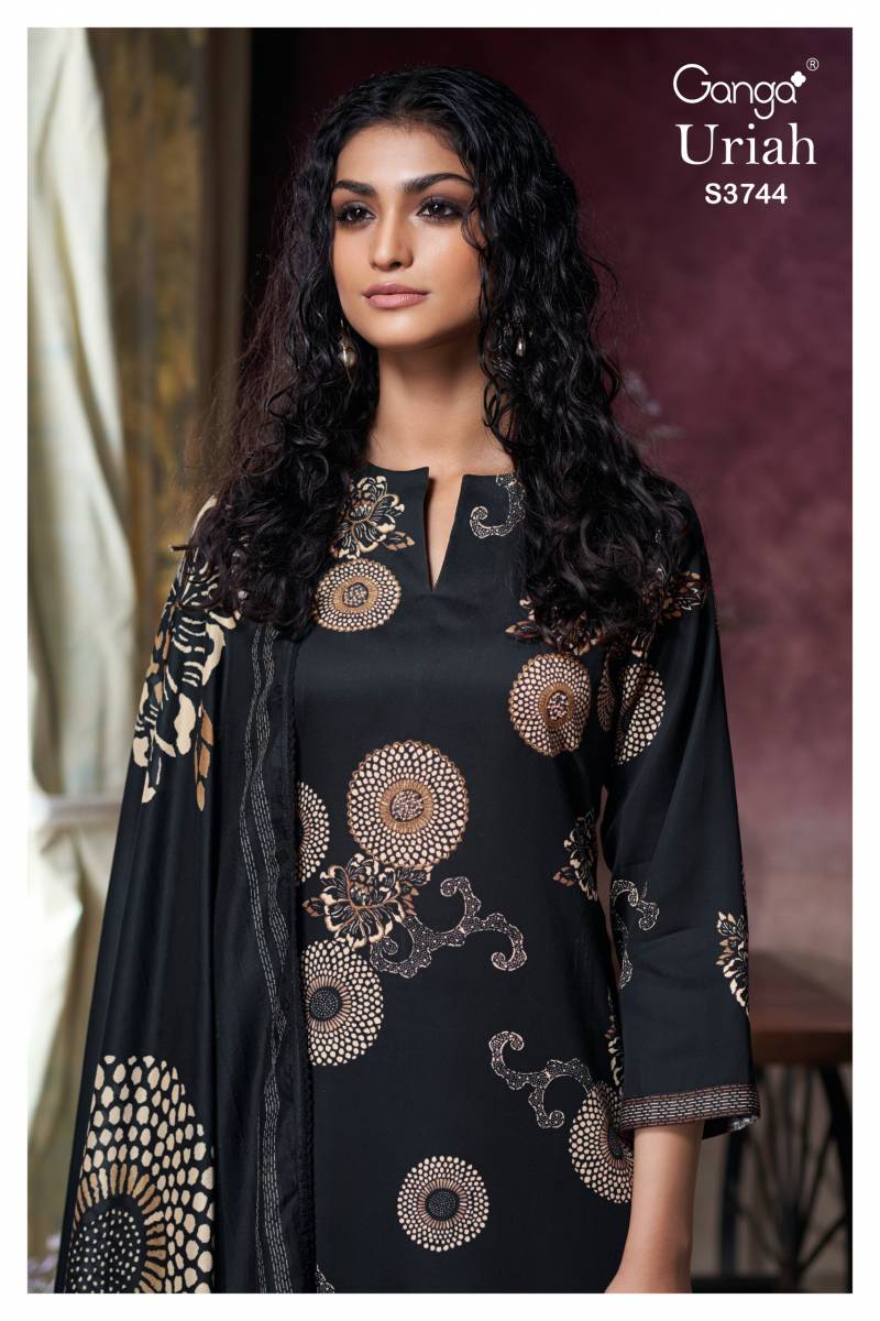 Ganga Uriah Cotton Satin Printed Salwar Kameez Wholesale Catalog Collection Supplier