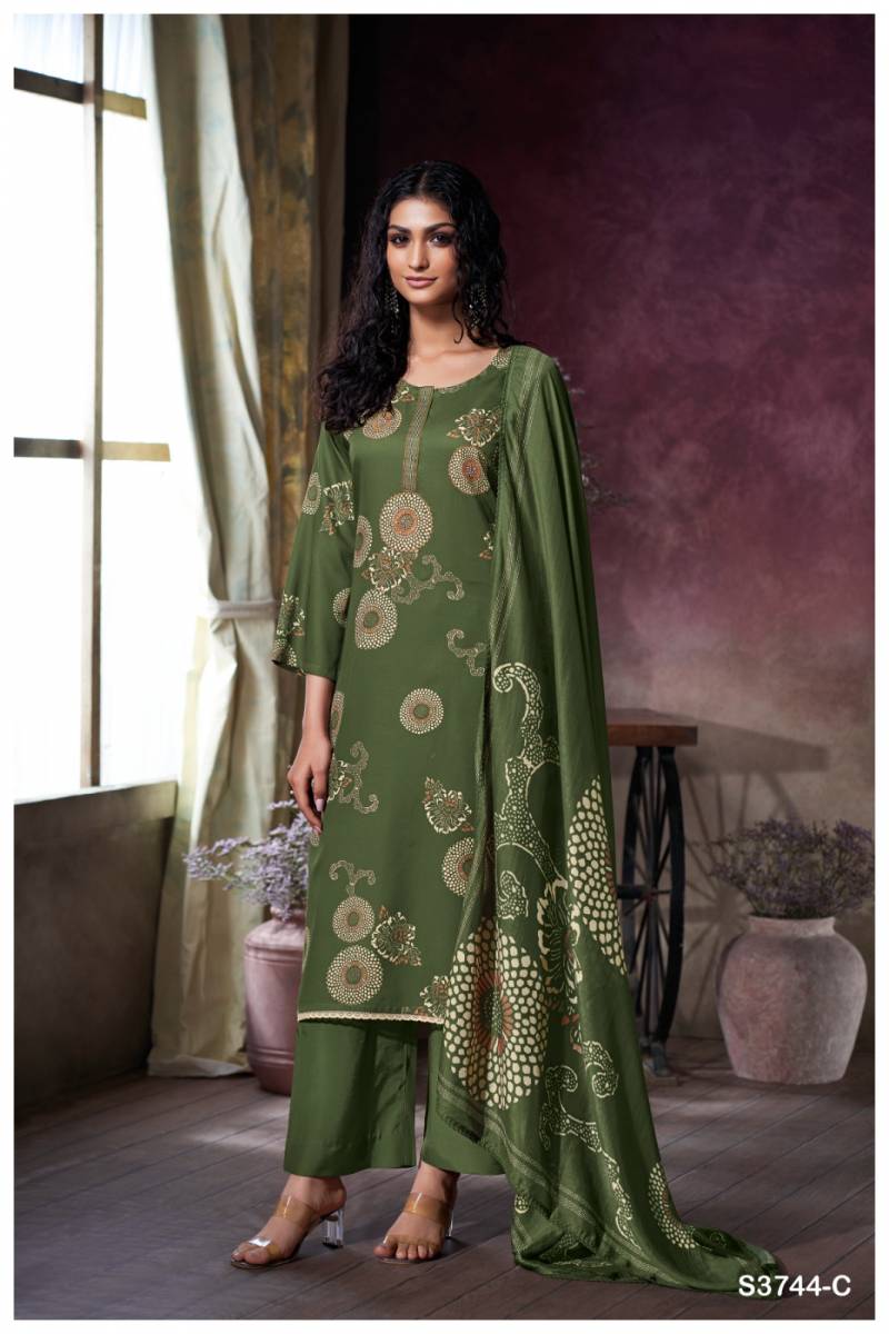 Ganga Uriah Cotton Satin Printed Salwar Kameez Wholesale Catalog Collection Supplier - Image 6
