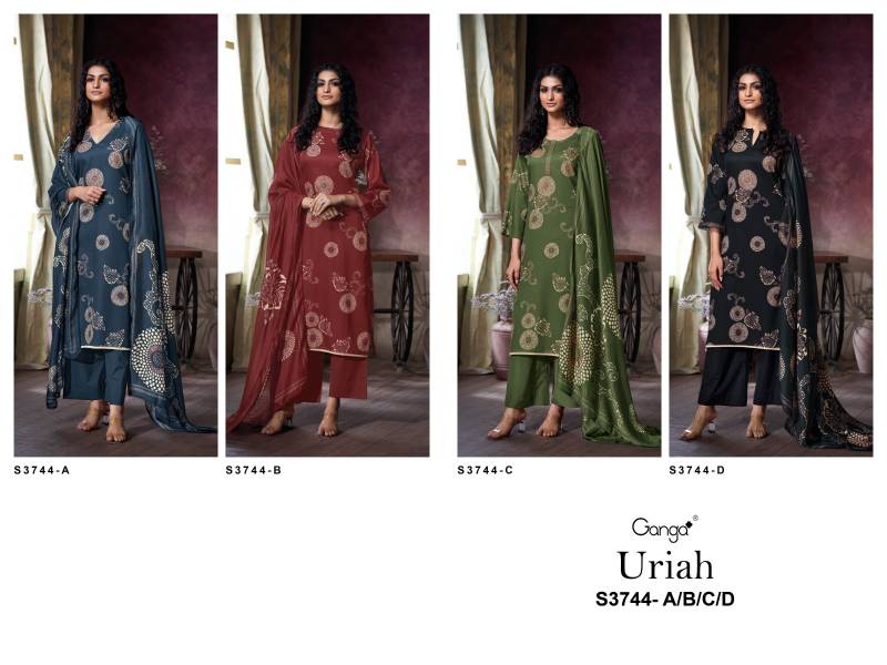 Ganga Uriah Cotton Satin Printed Salwar Kameez Wholesale Catalog Collection Supplier - Image 7