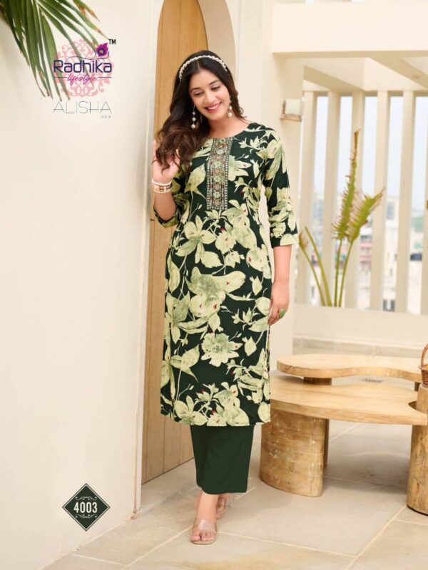 Radhika Alisha Vol 4 Rayon Printed Kurti Wholesale Catalog Collection Exporter - Image 6