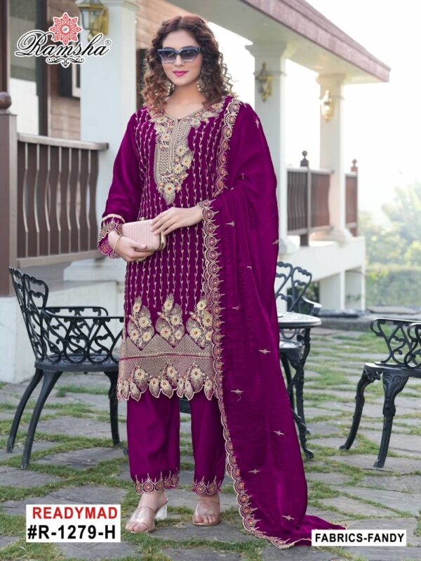 Ramsha R 1279 E To H Ready Made Salwar Suits Wholesale Catalog Collection Exporter