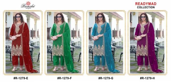 Ramsha R 1279 E To H Ready Made Salwar Suits Wholesale Catalog Collection Exporter - Image 5
