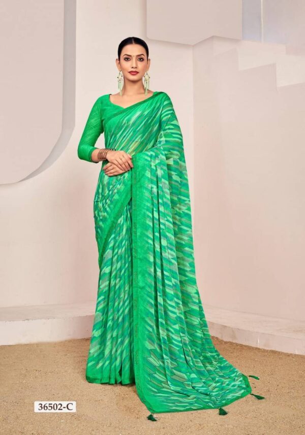 Ruchi Venilla 12 Casual Wear Chiffon Printed Sarees Wholesale Catalog Collection Exporter - Image 5