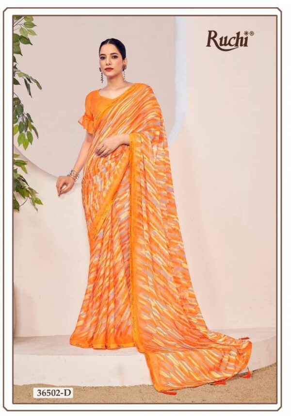 Ruchi Venilla 12 Casual Wear Chiffon Printed Sarees Wholesale Catalog Collection Exporter
