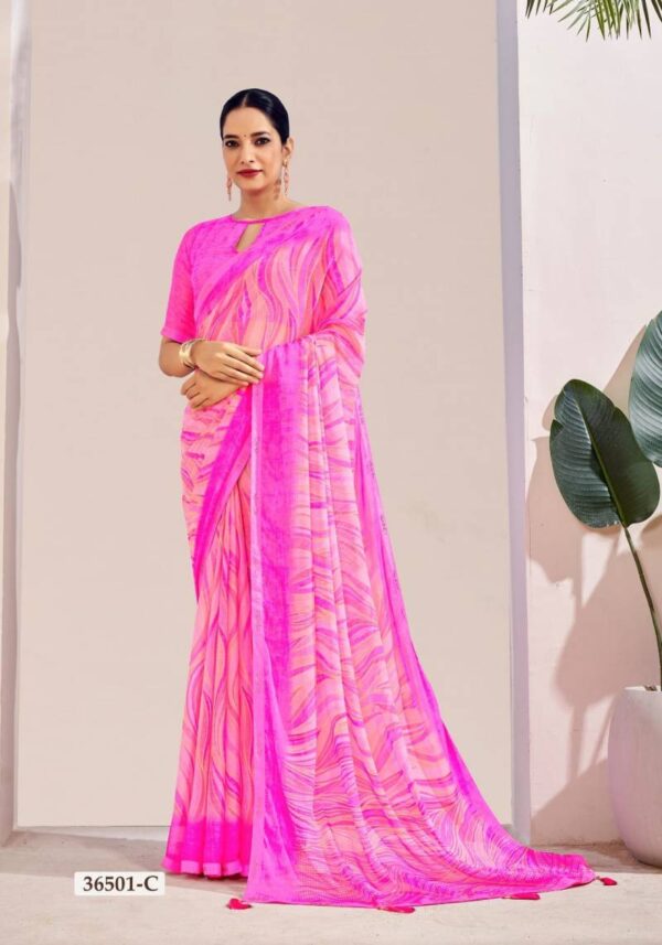 Ruchi Venilla 12 Casual Wear Chiffon Printed Sarees Wholesale Catalog Collection Exporter - Image 8