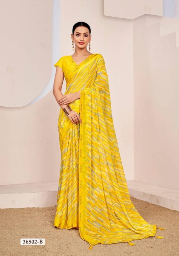 Ruchi Venilla 12 Casual Wear Chiffon Printed Sarees Wholesale Catalog Collection Exporter - Image 10