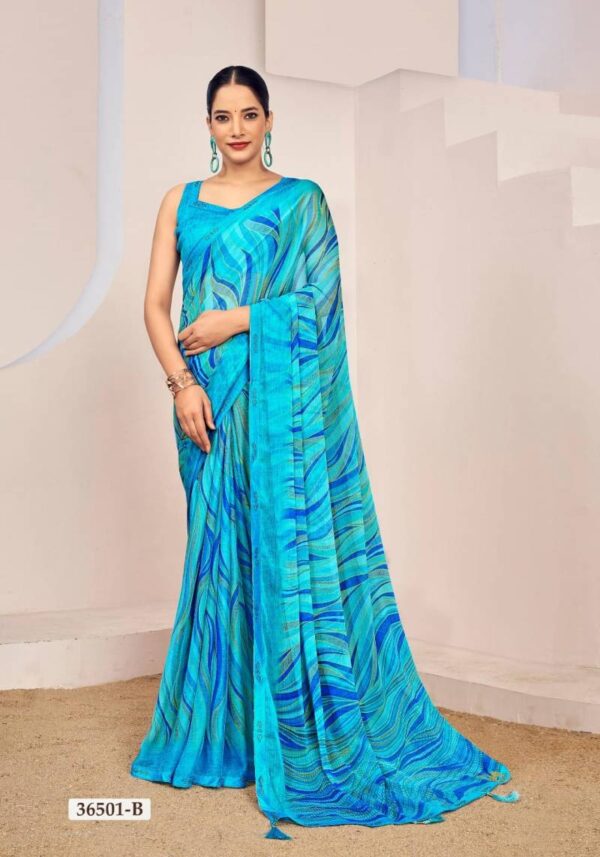 Ruchi Venilla 12 Casual Wear Chiffon Printed Sarees Wholesale Catalog Collection Exporter - Image 12