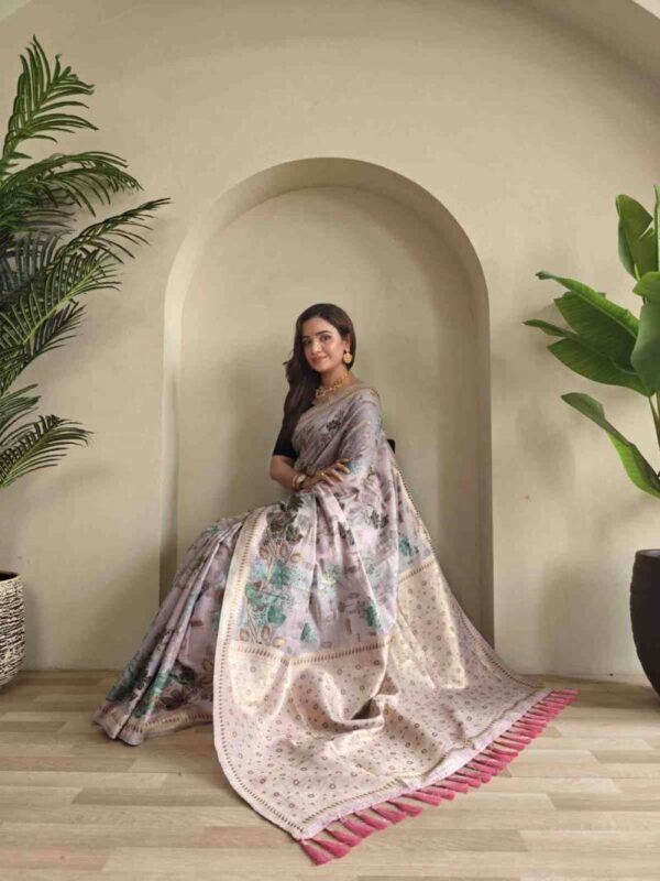 Kc 4026 Festive Wear Cotton Blend Stylish Sarees Wholesale Catalog Collection Exporter - Image 3