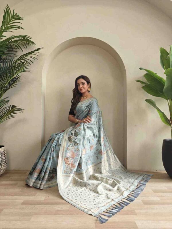 Kc 4026 Festive Wear Cotton Blend Stylish Sarees Wholesale Catalog Collection Exporter - Image 5