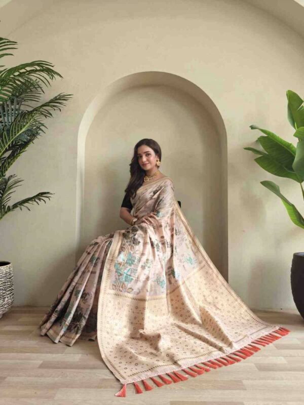 Kc 4026 Festive Wear Cotton Blend Stylish Sarees Wholesale Catalog Collection Exporter - Image 6