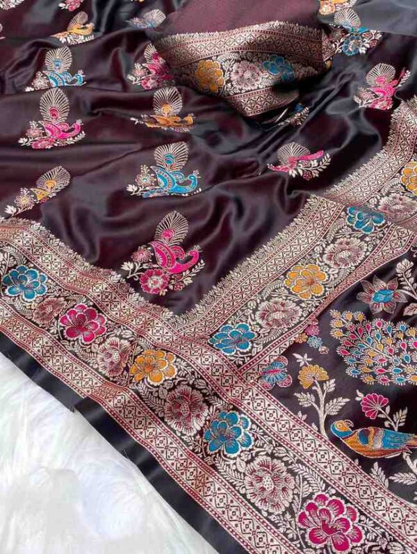 Kc 4025 Traditional Wear Satin Silk Sarees Wholesale Catalog Collection Exporter - Image 2