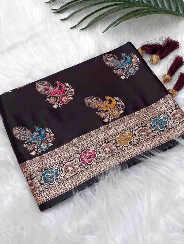 Kc 4025 Traditional Wear Satin Silk Sarees Wholesale Catalog Collection Exporter - Image 3