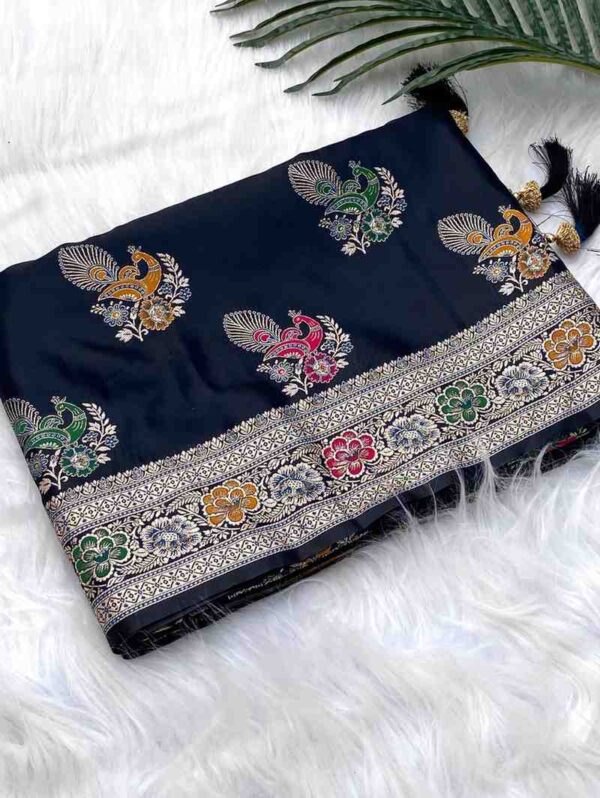 Kc 4025 Traditional Wear Satin Silk Sarees Wholesale Catalog Collection Exporter - Image 9