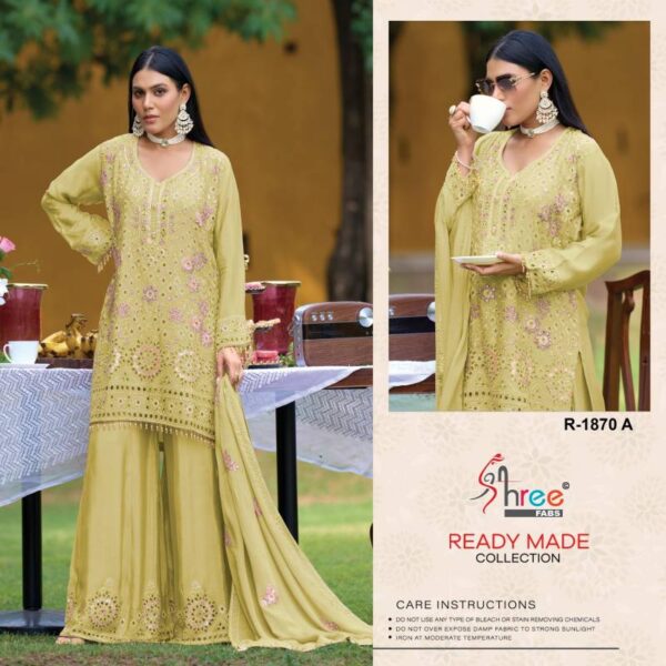 Shree R 1870 Ready Made Pakistani Salwar Kameez Wholesale Catalog Collection Exporter - Image 4