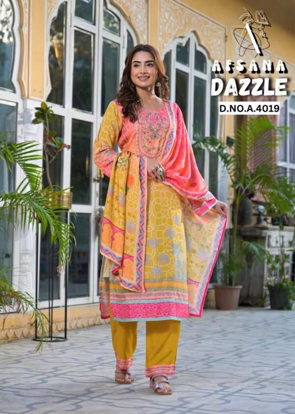 Afsana Dazzle Viscose Kurti Bottom With Dupatta Wholesale Catalog Collection Exporter - Image 4