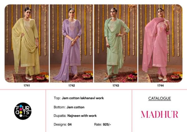 Four Dots Madhur Jam Cotton Fancy Dress Material Wholesale Catalog Collection Supplier - Image 6