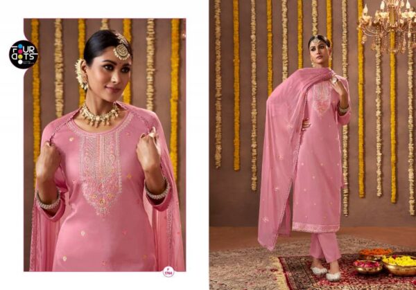 Four Dots Madhur Jam Cotton Fancy Dress Material Wholesale Catalog Collection Supplier - Image 4