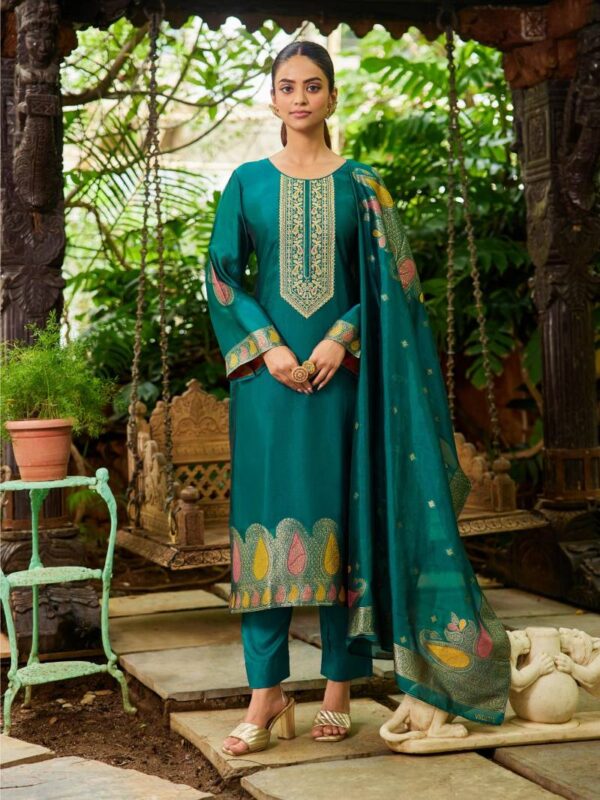 Ibiza Nova Banglory Silk Jacquard Salwar Kameez Wholesale Catalog Collection Supplier - Image 6