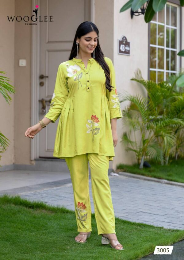Wooglee Tulip Vol 2 Rayon Slub Co Ord Set Wholesale Catalog Collection Supplier - Image 4