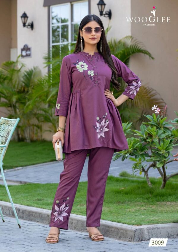 Wooglee Tulip Vol 2 Rayon Slub Co Ord Set Wholesale Catalog Collection Supplier - Image 3