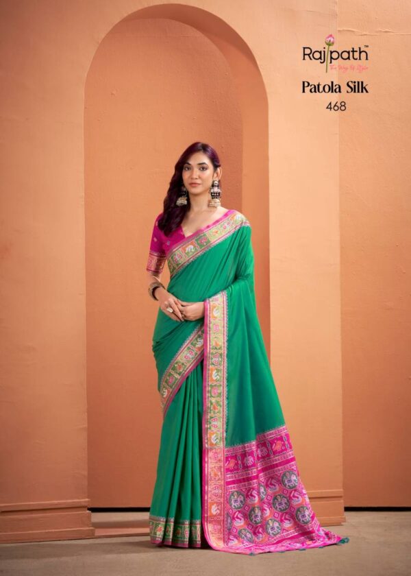 Rajpath Vrundavn Silk Patola Silk Fancy Saree Wholesale Catalog Collection Exporter - Image 2
