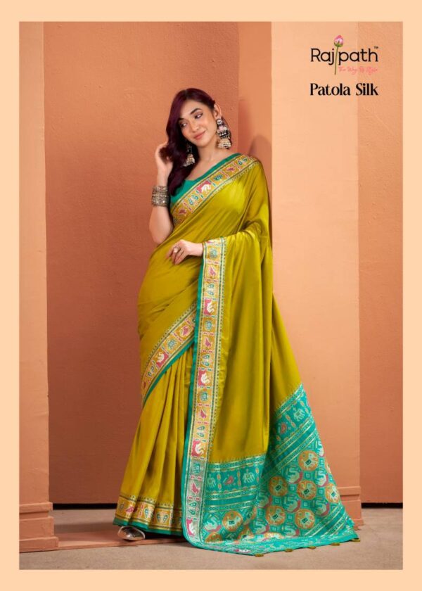 Rajpath Vrundavn Silk Patola Silk Fancy Saree Wholesale Catalog Collection Exporter - Image 3