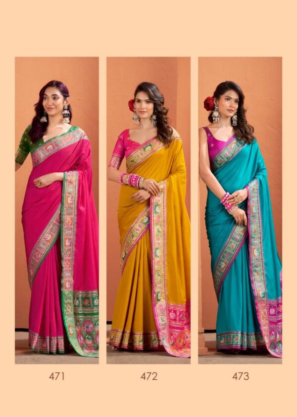 Rajpath Vrundavn Silk Patola Silk Fancy Saree Wholesale Catalog Collection Exporter - Image 9