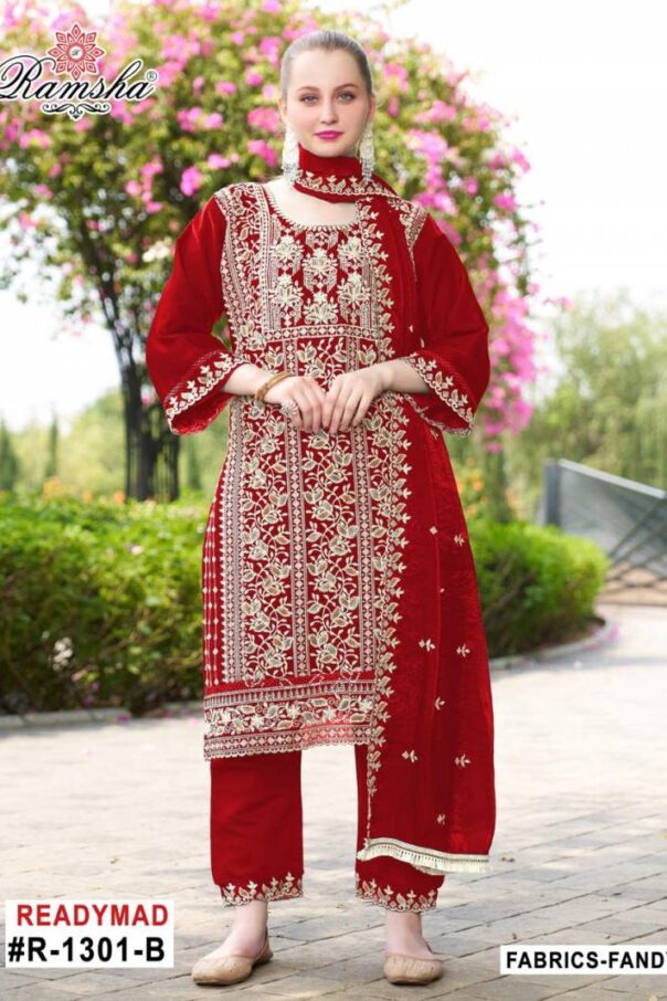 Ramsha R 1301 Nx Ready Made Salwar Suits Wholesale Catalog Collection Supplier