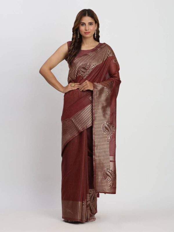 Ast Taarini Traditional Wear Linen Cotton Sarees Wholesale Catalog Collection Exporter - Image 2