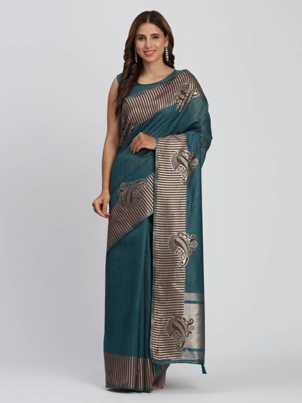 Ast Taarini Traditional Wear Linen Cotton Sarees Wholesale Catalog Collection Exporter - Image 5