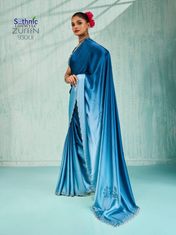 Sethnic Zureen Ombre Japan Satin Saree Wholesale Catalog Collection Supplier - Image 3