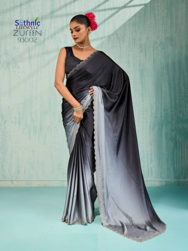 Sethnic Zureen Ombre Japan Satin Saree Wholesale Catalog Collection Supplier - Image 2