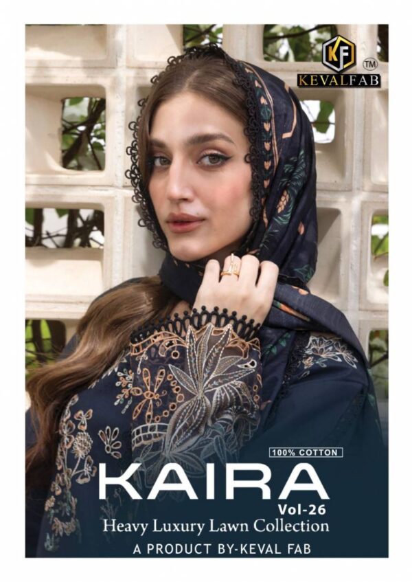 Keval Kaira Vol 26 Heavy Lawn Cotton Dress Material Catalog Wholesale Collection Supplier