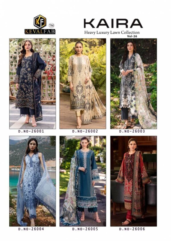 Keval Kaira Vol 26 Heavy Lawn Cotton Dress Material Catalog Wholesale Collection Supplier - Image 7