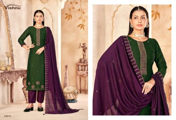 Vishnu Maharang Vichitra Silk Fancy Dress Material Wholesale Catalog Collection Exporter - Image 2