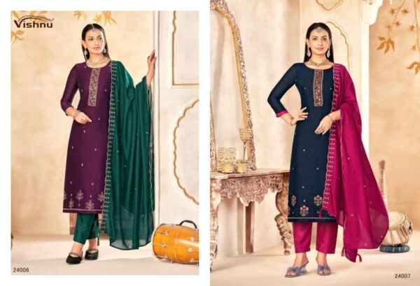Vishnu Maharang Vichitra Silk Fancy Dress Material Wholesale Catalog Collection Exporter - Image 6
