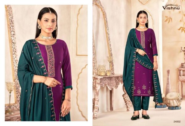 Vishnu Maharang Vichitra Silk Fancy Dress Material Wholesale Catalog Collection Exporter - Image 9