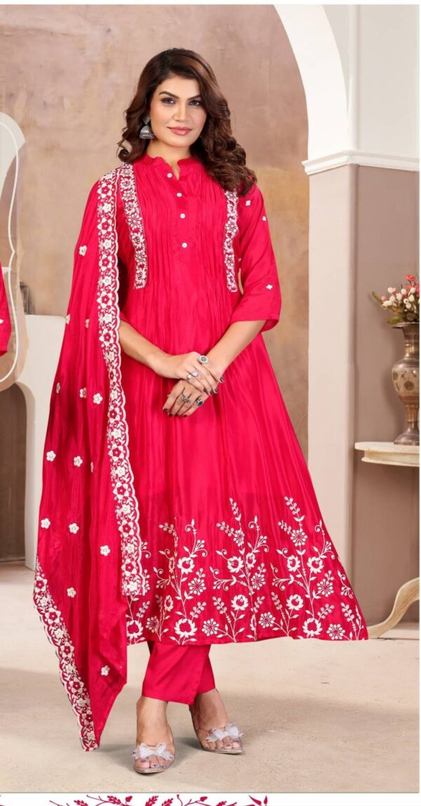 Alinee Aarushi Chinon Viscose Kurti Bottom With Dupatta Wholesale Catalog Collection