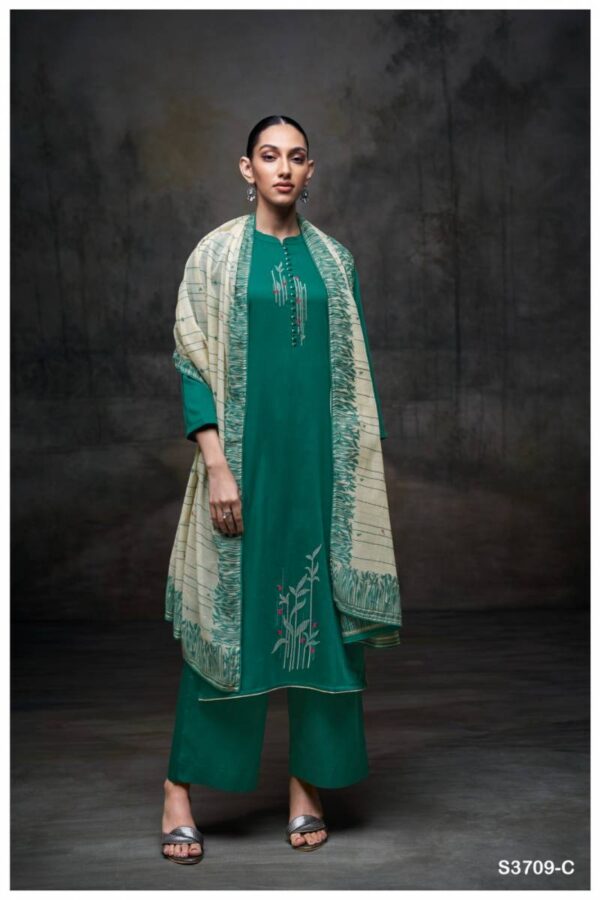 Ganga Meher Cotton Satin Solid Salwar Kameez Wholesale Catalog Collection Supplier - Image 2