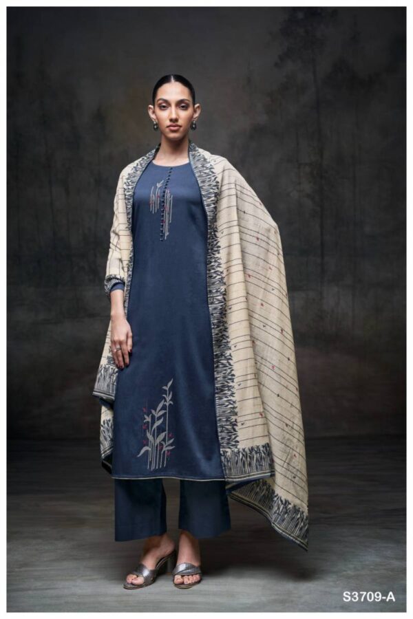 Ganga Meher Cotton Satin Solid Salwar Kameez Wholesale Catalog Collection Supplier - Image 3