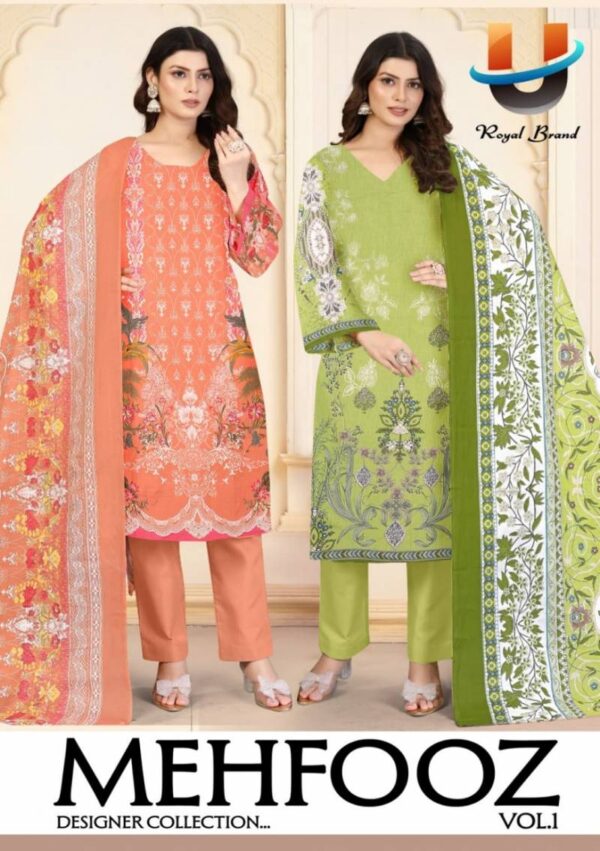 Royal Mehfooz Vol 1 Cotton Printed Dress Material Wholesale Catalog Collection Exporter