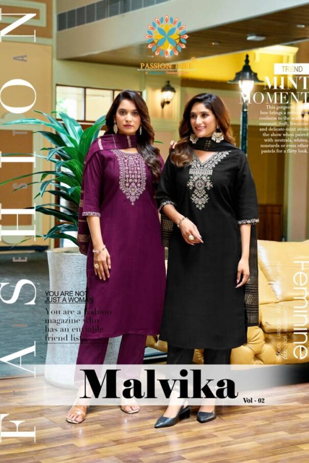Malvika Vol 2 By Passion Tree Vatican Ready Made Suit Wholesale Catalog Collection Exporter