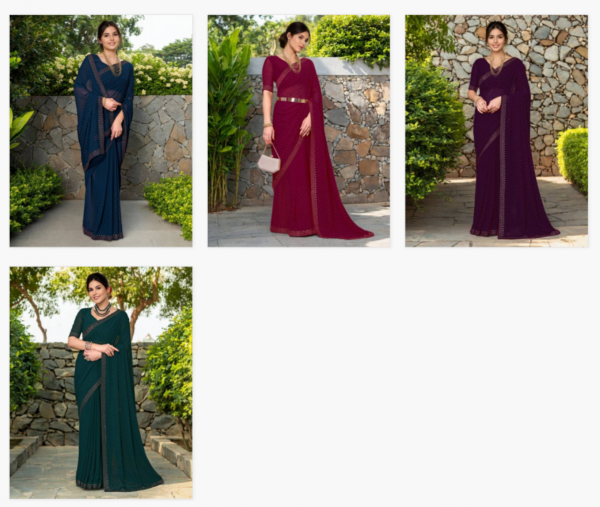 Meera 283 Beautiful Rangoli Silk Party Wear Sarees Wholesale Catalog Collection Exporter - Image 5